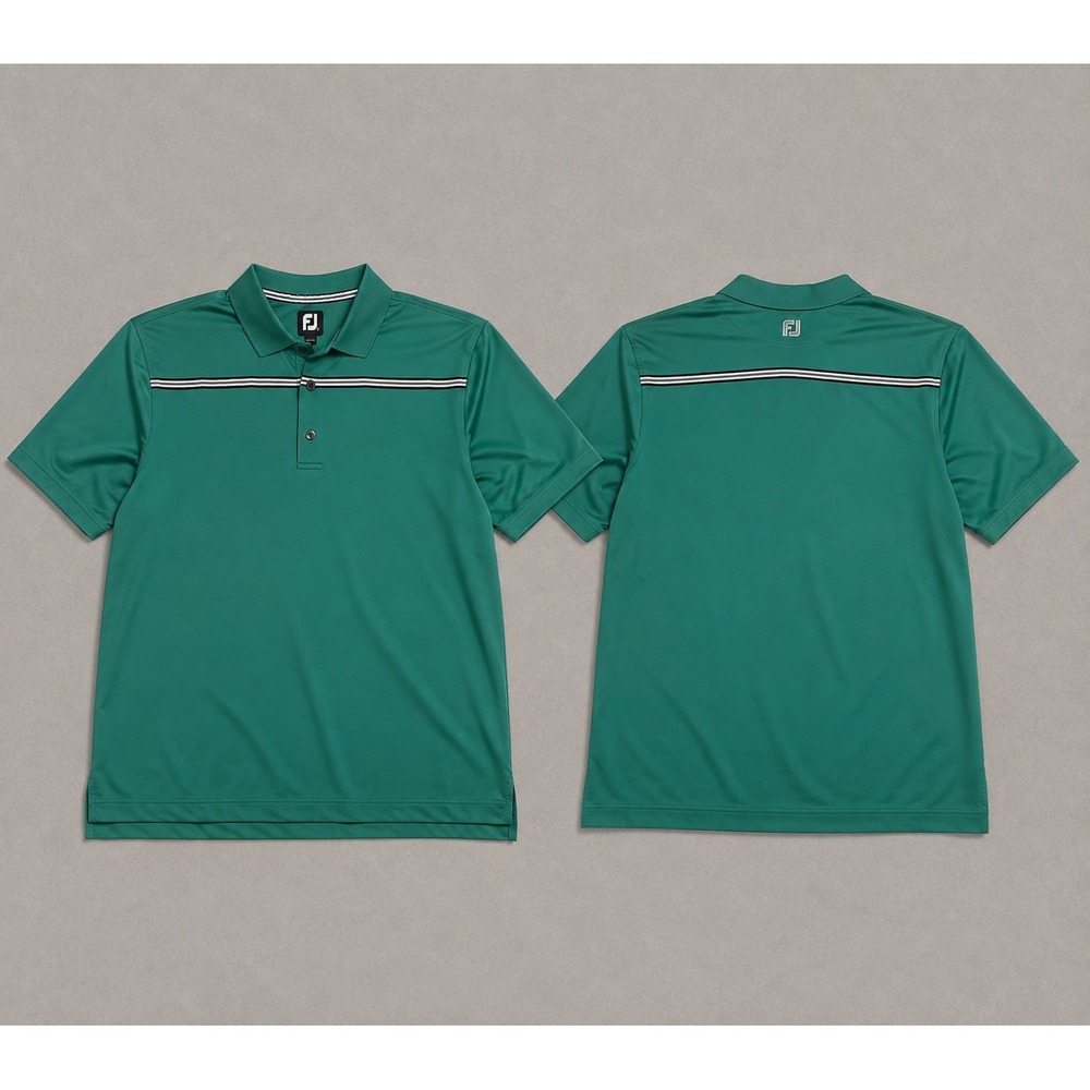 Footjoy golf polo Drifit stripe y2k style active wear moisture wicking large